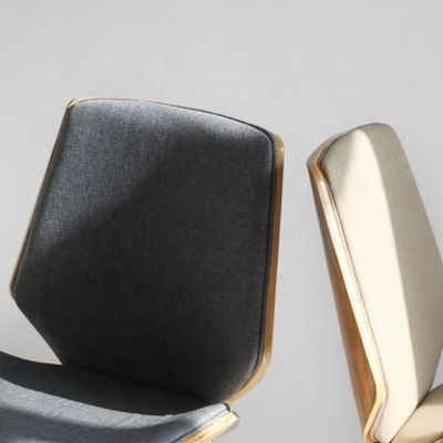 Gewerbliche Wirtschaft Stoff Speisestuhl mit Massivholzbeinen und modernem Stoffdesign