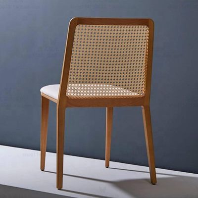 Allgemeine Esszimmermöbel Massivholz Esszessel mit Rattan-Sitz und Rohrrückenlehne