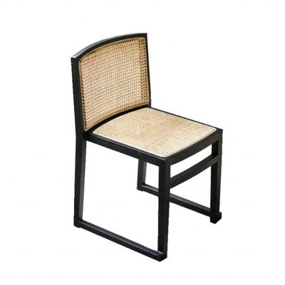 Platzersparnis Stapeln Holz Rattan Esszessel Moderner nordischer Stil für komfortables Essen