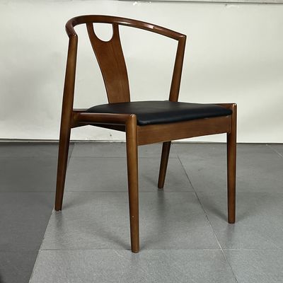 Japanischer Holz-Wingback-Stapel-Esstuhl mit verstellbarer Höhe und Anpassung