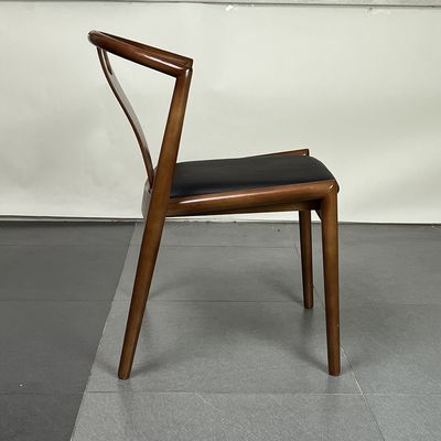 Japanischer Holz-Wingback-Stapel-Esstuhl mit verstellbarer Höhe und Anpassung