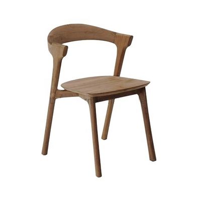 Solidwood Teak/Ash Hotel Bauernhaus Einfacher kreativer Esszessel im Freien