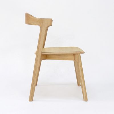 Solidwood Teak/Ash Hotel Bauernhaus Einfacher kreativer Esszessel im Freien