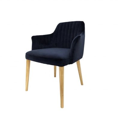 Restaurantmöbel Samt Esszimmerstuhl mit Massivholzbeinen und KEINE gefaltete Gestaltung