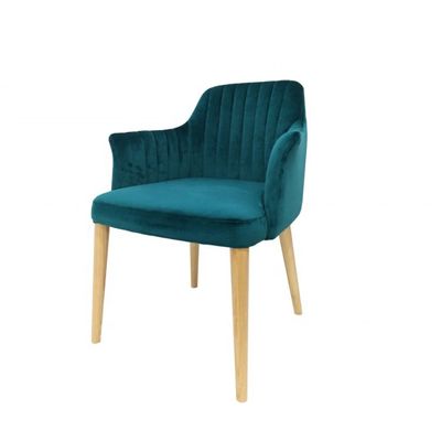 Restaurantmöbel Samt Esszimmerstuhl mit Massivholzbeinen und KEINE gefaltete Gestaltung