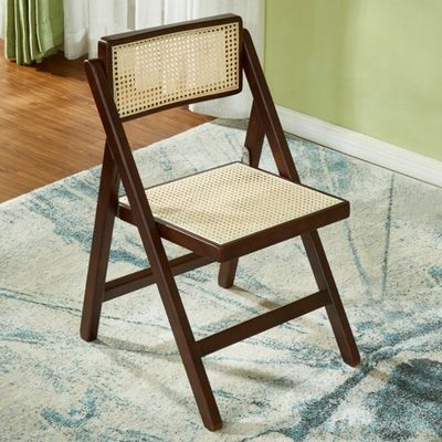 Massivholz und Rattan Klappstuhl für natürliche Möbel