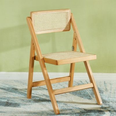 Massivholz Rattanrahmen Natürlicher Rattan Esszessel Klapp Yes für Veranstaltungen in modernen Möbeln Restaurant