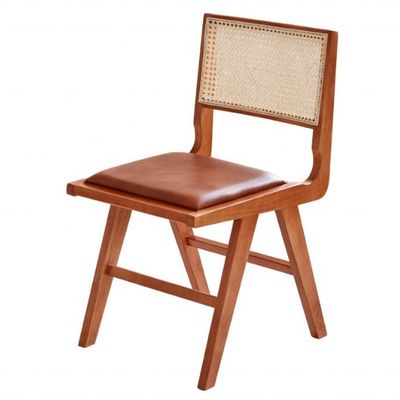 Hausmöbel Antike Nordische Restaurants Rattan/Wicker Stuhl Massivholz Esszessel mit zeitgenössischem Design