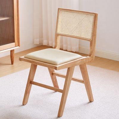 Hausmöbel Antike Nordische Restaurants Rattan/Wicker Stuhl Massivholz Esszessel mit zeitgenössischem Design