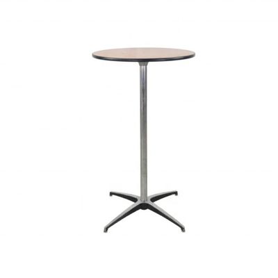 Maßgeschneiderte Farbe Holzquadrat Runder Tisch mit Metallrahmen für Restaurantcocktails im modernen, einfachen nordischen Design