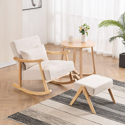 Direktlieferung Nordic Style Holz Schaukelstuhl Massivholz Schaukelstuhl für Wohnzimmermöbel und spezielle