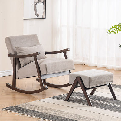 Direktlieferung Nordic Style Holz Schaukelstuhl Massivholz Schaukelstuhl für Wohnzimmermöbel und spezielle