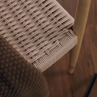 Woven Cord Seat Nordischer Sessel für Wohnzimmer Tagungsraum W59*D47*H73CM Lackierte Oberfläche Modernes Holz