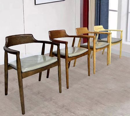 Nordeuropäische PU-Lederpolster Massivholz Esszimmerstuhl für Restaurant KEINE Falte und OEM-Service akzeptiert