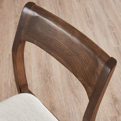 Individuelle Designs Design Stil Elegante nordische Massivholz-Esstuhl mit PU-Leder-Sitz