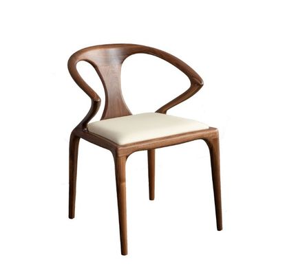 Nordic Massivholz Schlafzimmer Esszessel mit Armlehne Modernes Design Lackierte Oberfläche