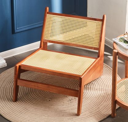 Design Klassische Massivholz-Rattan-Stuhl mit Lack-Finixierung KEINE Falte Moderne nordische Lounge-Stuhl