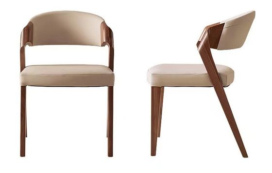 Wohnzimmermöbel Massivholz Esszessel mit individuellen Designs und PU-Lederkissen