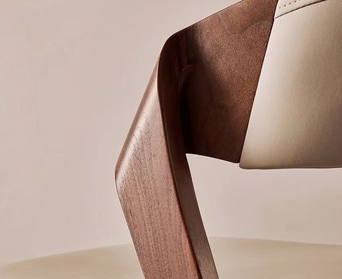 Wohnzimmermöbel Massivholz Esszessel mit individuellen Designs und PU-Lederkissen