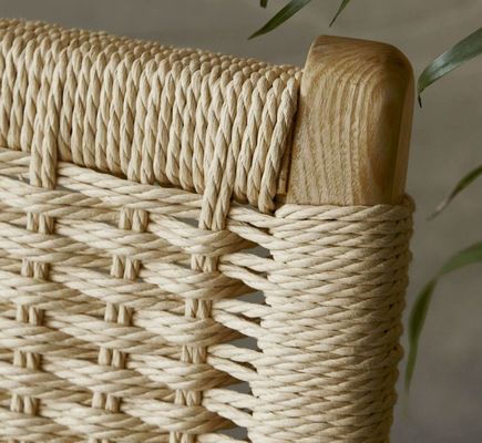 Leichte Eleganz Lackierte Veredelung Nordic Classical Woven Cord Massivholz Klappstuhl für Wohnzimmer