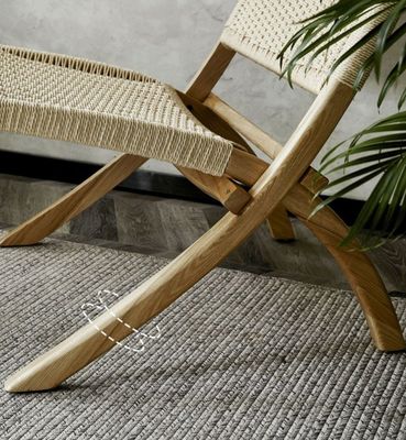 Leichte Eleganz Lackierte Veredelung Nordic Classical Woven Cord Massivholz Klappstuhl für Wohnzimmer