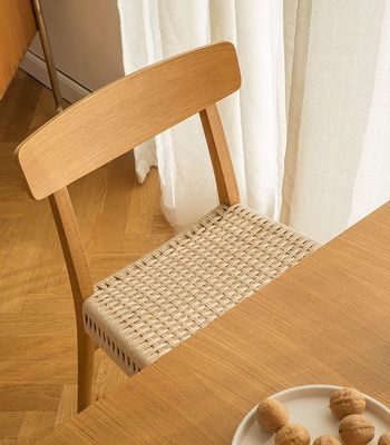 Moderne aus Massivholz gewebte Esszessel für Hotelrestaurant W50*D50*H77 cm Postverpackung Y