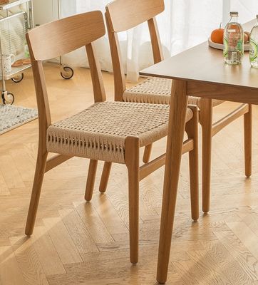 Moderne aus Massivholz gewebte Esszessel für Hotelrestaurant W50*D50*H77 cm Postverpackung Y