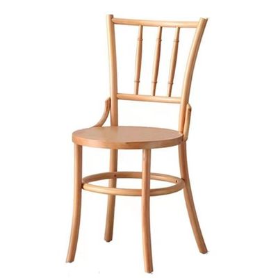 Modern Design Rattan und Massivholz Esszessel für Restaurant W36*D42*H88 cm
