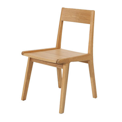 NO Folded Solid Wood Frame Esszessel für Hotel und Restaurant Vintage Nordischer Stil Naturfarbe