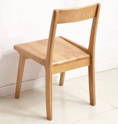 NO Folded Solid Wood Frame Esszessel für Hotel und Restaurant Vintage Nordischer Stil Naturfarbe