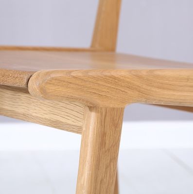 NO Folded Solid Wood Frame Esszessel für Hotel und Restaurant Vintage Nordischer Stil Naturfarbe