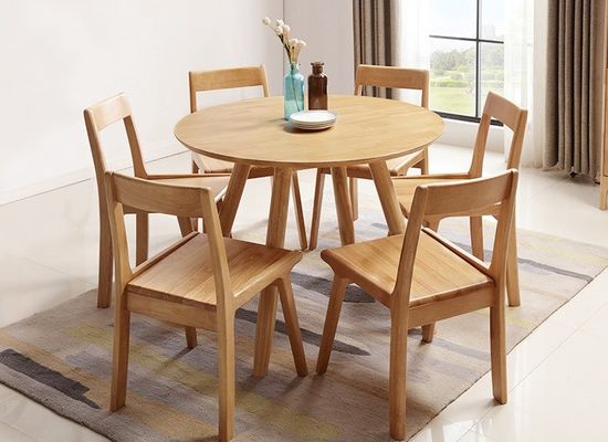 NO Folded Solid Wood Frame Esszessel für Hotel und Restaurant Vintage Nordischer Stil Naturfarbe