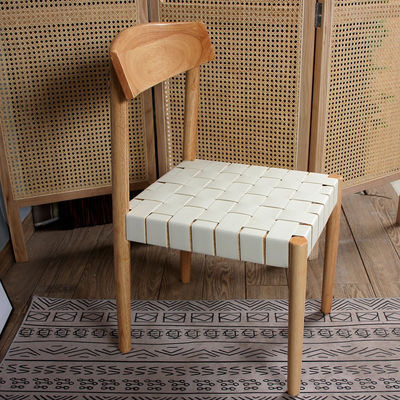 Massivholz geflochtener Sitz Esszimmer Stuhl Möbel Veredelung Lackiert mit individuellen Designs für Restaurantessen