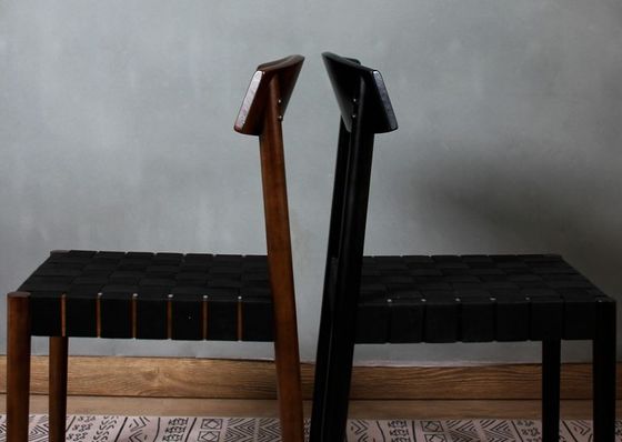 Massivholz geflochtener Sitz Esszimmer Stuhl Möbel Veredelung Lackiert mit individuellen Designs für Restaurantessen