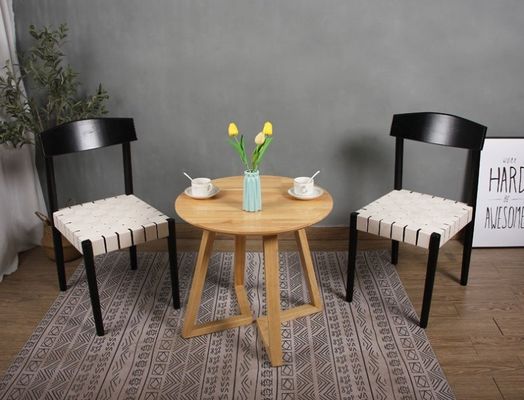 Massivholz geflochtener Sitz Esszimmer Stuhl Möbel Veredelung Lackiert mit individuellen Designs für Restaurantessen