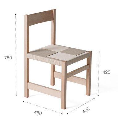 Natürliche Farbe Gewebtes Seil Massivholz geflochtener Sitz Esszessel Für Restaurant Mit exquisiter Handwerkskunst