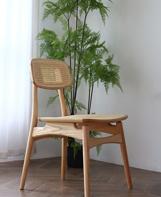 Esszimmermöbel Vintage Luxushotel Restaurant Natur Rattan Massivholz Esszessel für Veranstaltungen