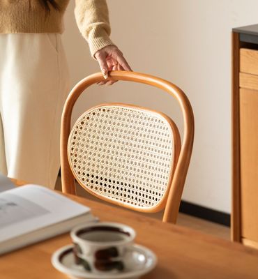Esstuhl Naturgewebter Rattan und Massivholz mit OEM-Service akzeptiert