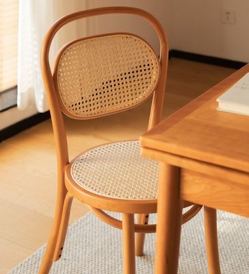 Esstuhl Naturgewebter Rattan und Massivholz mit OEM-Service akzeptiert