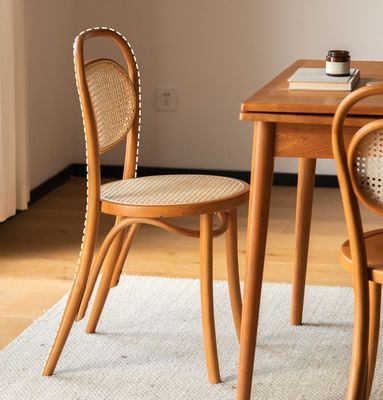 Esstuhl Naturgewebter Rattan und Massivholz mit OEM-Service akzeptiert