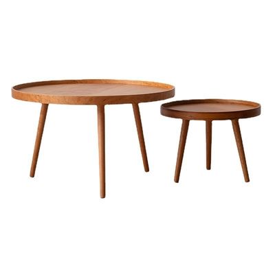 Modernes Design Nordic Massivholz Rundende Kaffeetisch für Wohnzimmer OEM Service akzeptiert