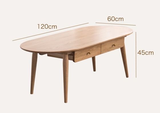 Moderne Wohnzimmermöbel aus Holz W120*D60*H45CM Kaffeetafel aus massivem Holz mit Postverpackung
