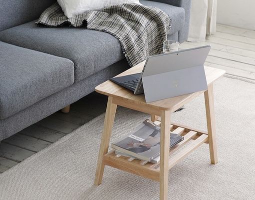 Maßgeschneiderte Designs Vintage Massivholz Quadrat End Kaffeetisch W50*D35*H42CM für Wohnzimmer