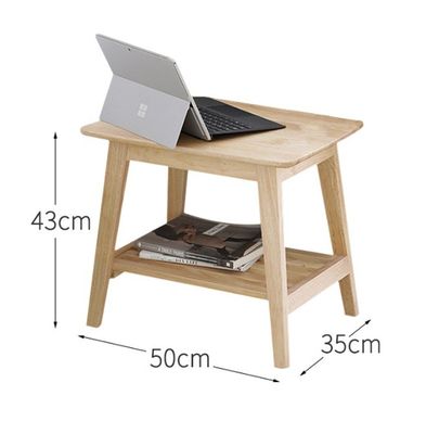 Maßgeschneiderte Designs Vintage Massivholz Quadrat End Kaffeetisch W50*D35*H42CM für Wohnzimmer