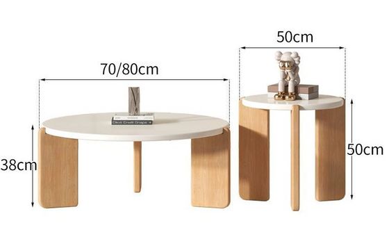 OEM-Service akzeptiert Anpassen moderner Massivholz Tisch Runder Set Ende Kaffeetisch Wohnzimmer Möbel Holz Nebentisch