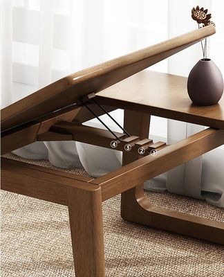 Holztisch für das Lernen und Wohnzimmer Möbel ohne in natürlicher Farbe gefaltet anpassen