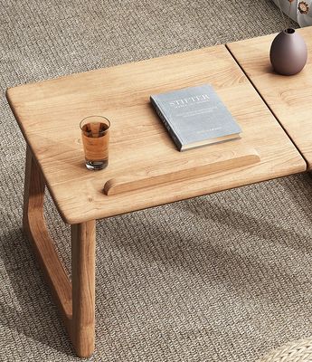 Holztisch für das Lernen und Wohnzimmer Möbel ohne in natürlicher Farbe gefaltet anpassen