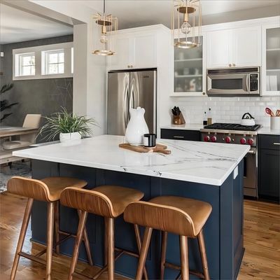 NO Klappbar Moderne Holz Barhocker für Küche und Esszimmer ohne Klappbar