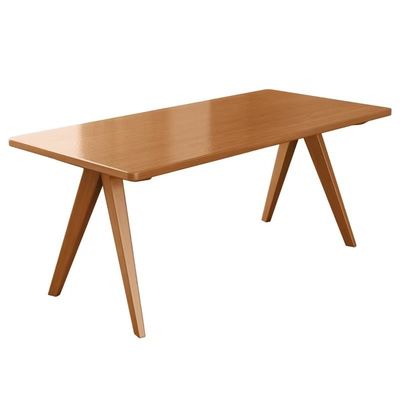 Nordic Direct Home Möbel Massivholz rechteckiger Esstisch für funktionelle Speisefläche