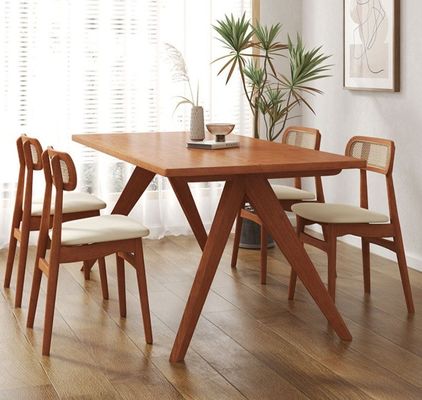 Nordic Direct Home Möbel Massivholz rechteckiger Esstisch für funktionelle Speisefläche